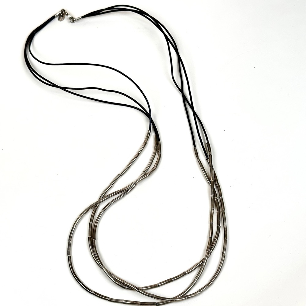 Silpada Designs .925 Sterling Silver & Leather Necklace